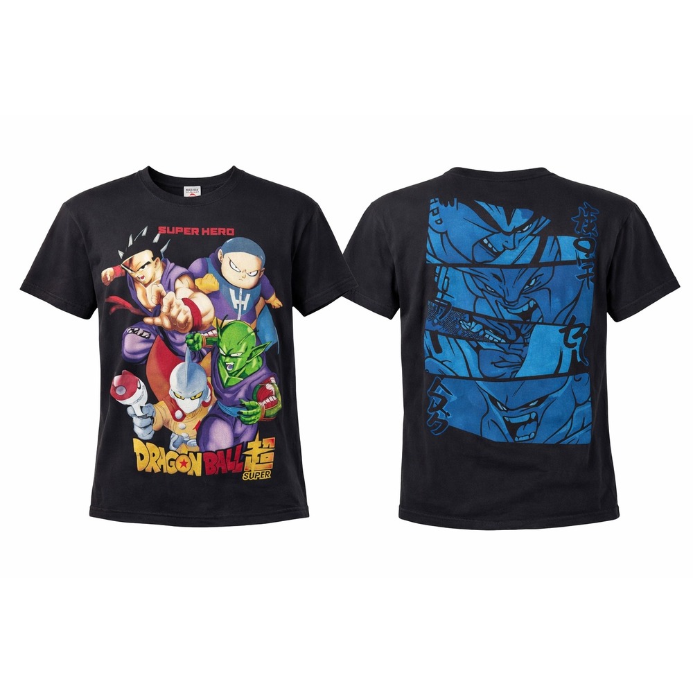 Dragon Ball‎ Super Shirt Mens Small Anime Graphic Goku Piccolo Black Tee AOP